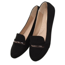 Schwarz 3C-9 Schwarze Damen-Loafer 1