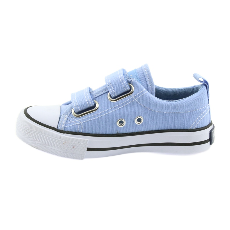 Klett-Sneaker American Club LH50 blaue Kinderschuhe weiß 2