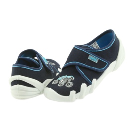 Befado Hausschuhe Kinderschuhe mit Klettverschluss 273X105 blau marineblau 4