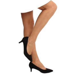 Pumps niedrige Absätze schwarz 123-2 Schwarz 1