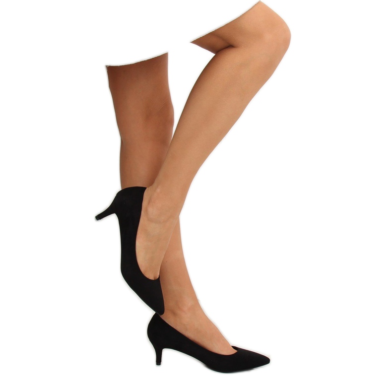 Pumps niedrige Absätze schwarz 123-2 Schwarz 1