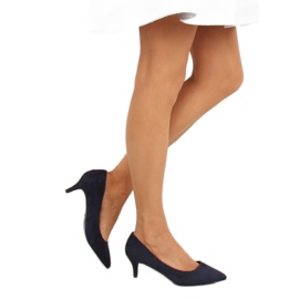 Pumps mit niedrigem Absatz marineblau 123-2 Blau navy blau 2