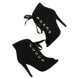 Schwarze Stiefel mit offenen Fingern 680-32 Schwarz 5