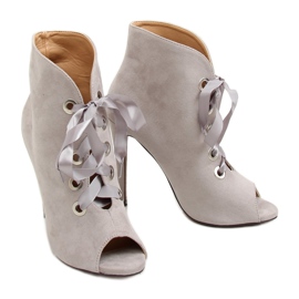 Grau Stiefel mit offenen Fingern 680-32 Grau 1