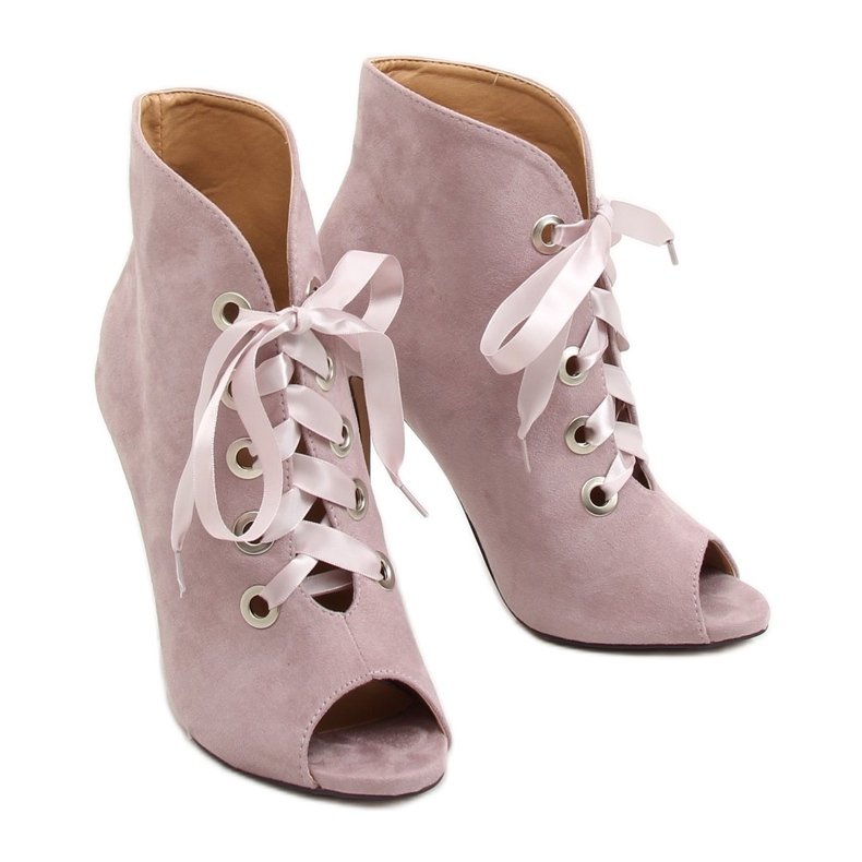 Violette Schuhe mit offenen Fingern 680-32 Lila 1