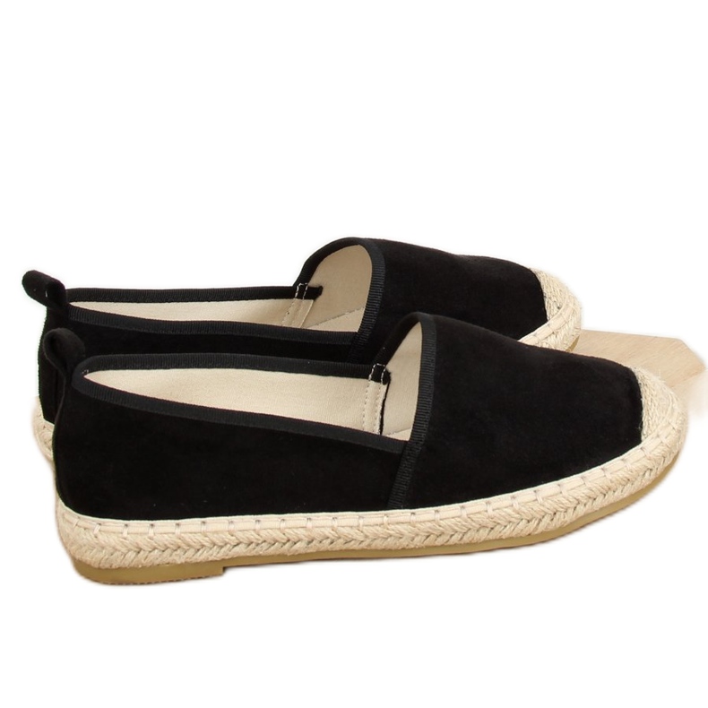 Schwarze Damen Espadrilles A615-ESP-1 Schwarz 1
