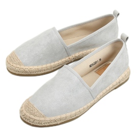 Graue Espadrilles für Damen A615-ESP-1 Grau 1