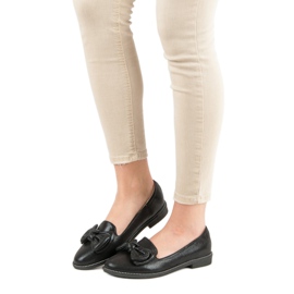 Forever Folie Schwarze Ballerina mit Schleife 2