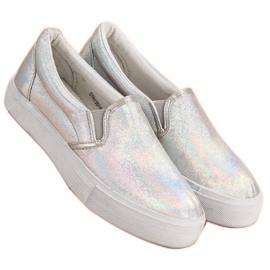McKey Slipony Sneakers mit Holo-Effekt grau 1