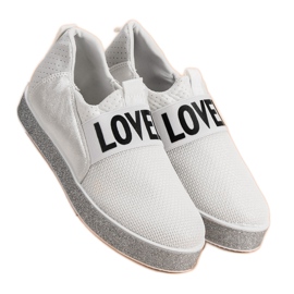 Bestelle Slip-on-Sneaker mit Glitzer weiß 2