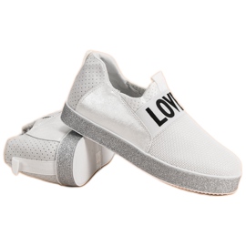 Bestelle Slip-on-Sneaker mit Glitzer weiß 1