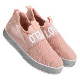 Bestelle Slip-on-Sneaker mit Glitzer rosa 2