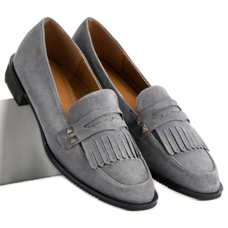 Sergio Todzi Loafer mit flachem Absatz grau 1