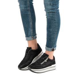 Modische Sportschuhe schwarz 2