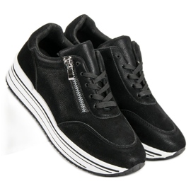 Modische Sportschuhe schwarz 1