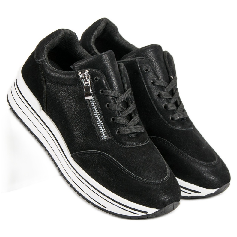 Modische Sportschuhe schwarz 1