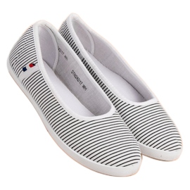 McKey Textilballerina mit Streifen weiß schwarz 1