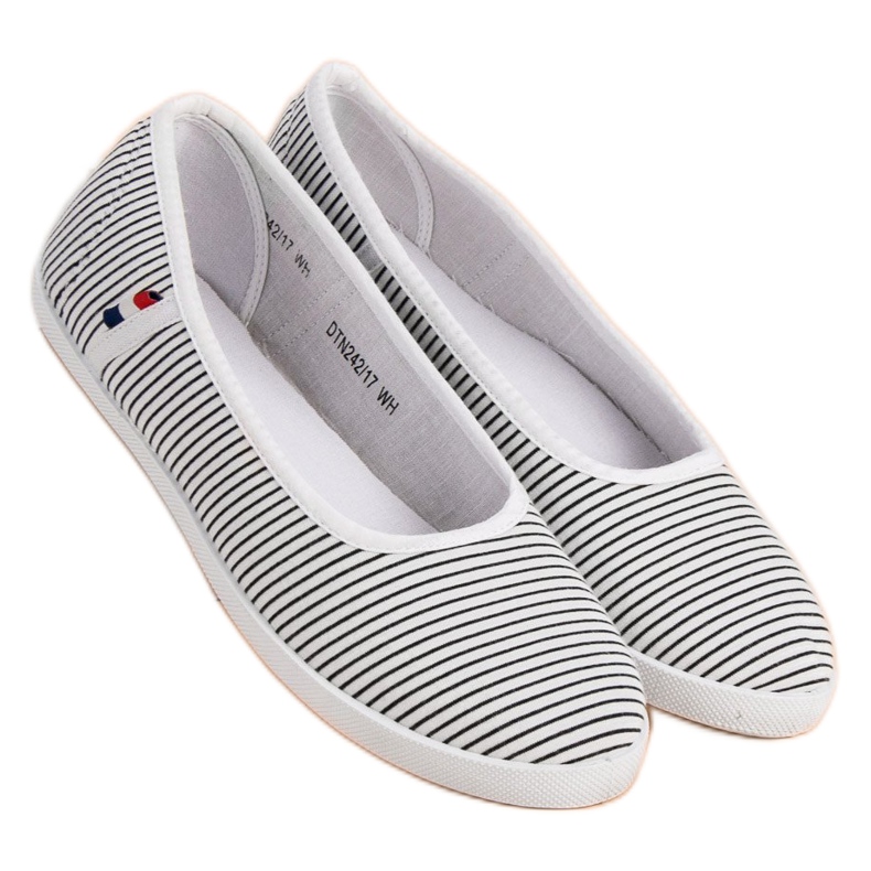 McKey Textilballerina mit Streifen weiß schwarz 1