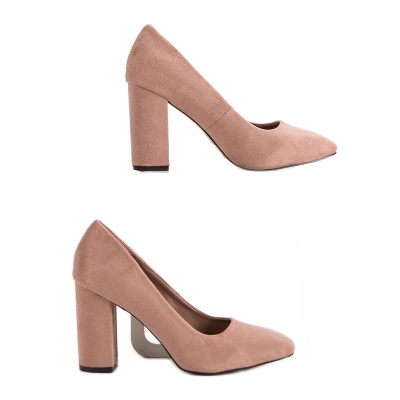 Sweet Shoes Wildleder-Pumps auf einer Säule rosa 2