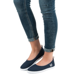 McKey Marineblaue Textilballerinas 2