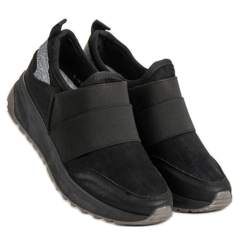 Ideal Shoes Bequeme Slip-On Sneakers schwarz 1