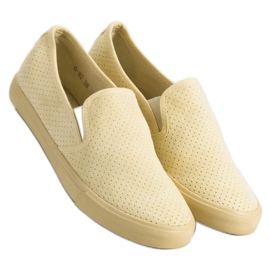 Slip-On-Sneakers aus Wildleder gelb 1