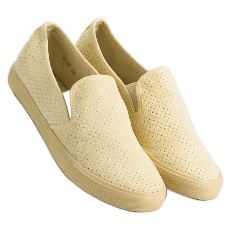 Slip-On-Sneakers aus Wildleder gelb 1