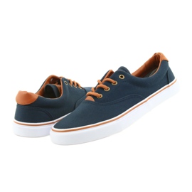 American Club Marineblaue Herren-Sneaker LH03 braun navy blau 5