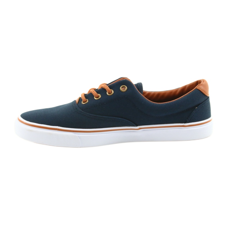 American Club Marineblaue Herren-Sneaker LH03 braun navy blau 2