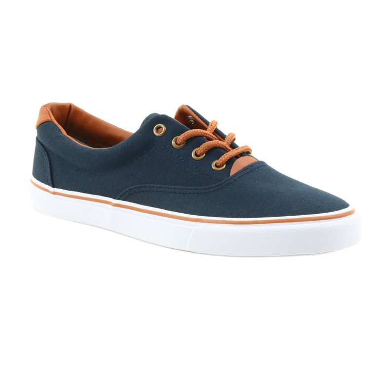 American Club Marineblaue Herren-Sneaker LH03 braun navy blau 1