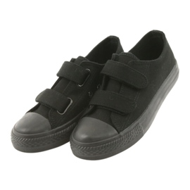 Atletico Schwarze Sneakers mit Klettverschluss TDZ-7-V 3