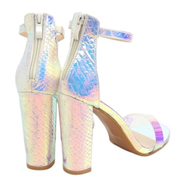 Sandalen Petrol Silber Farbe BD344 Silber grau mehrfarbig 1