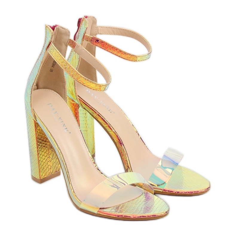 Sandalen Petrol Gold Farbe BD344 Gold golden 1