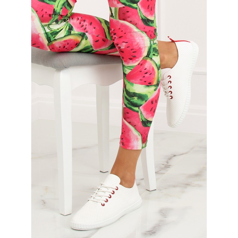 Rot-weiße Turnschuhe für Damen BO-1 Red 1