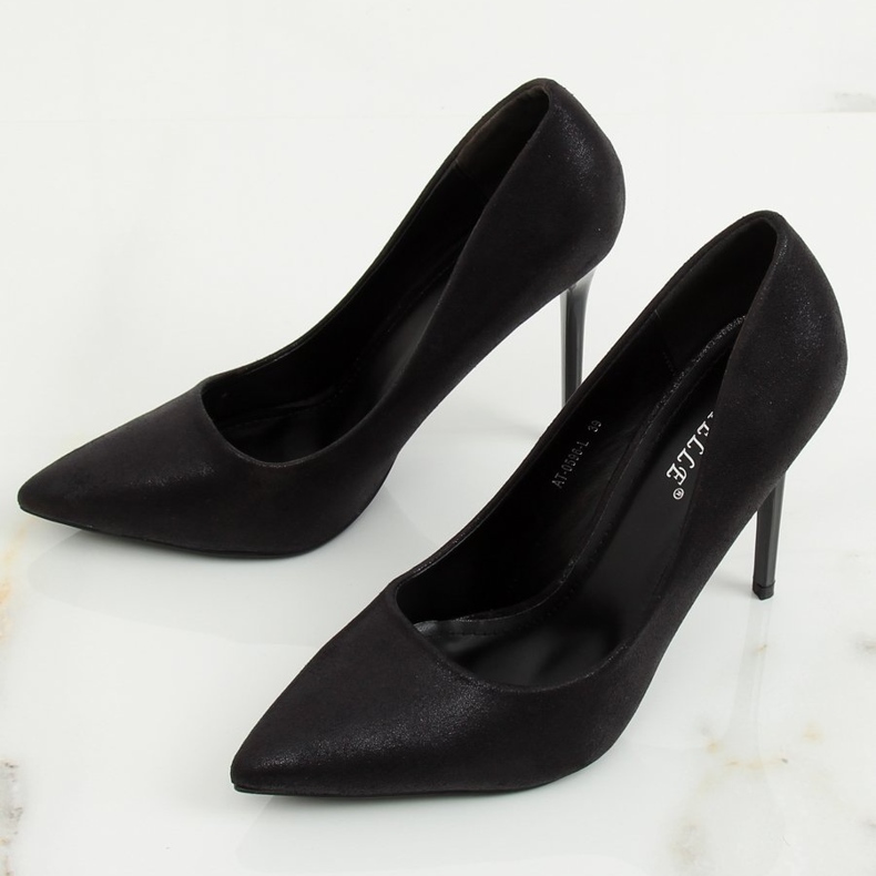 Schwarze Damen High Heels AT-0596-L Schwarz 1