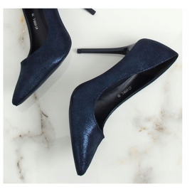 Marineblaue High Heels AT-0596-L Blau 1