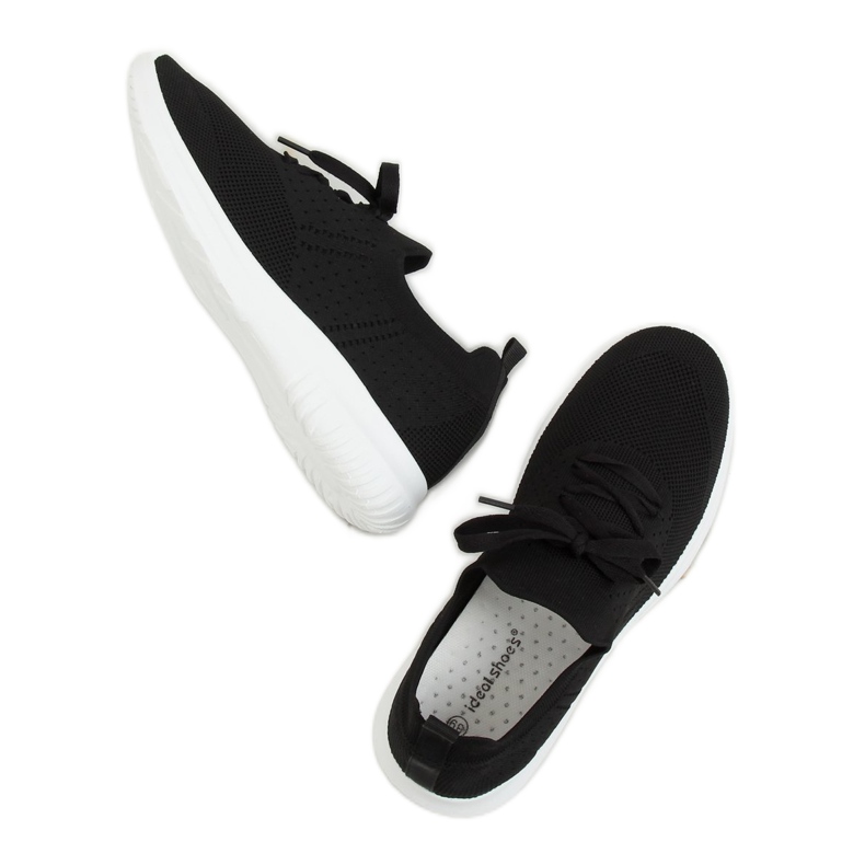 Schwarz LX-9837 Schwarze Sportschuhe 1