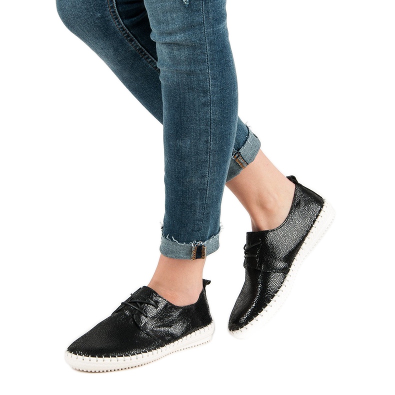 Filippo Schwarze Lederschuhe 2