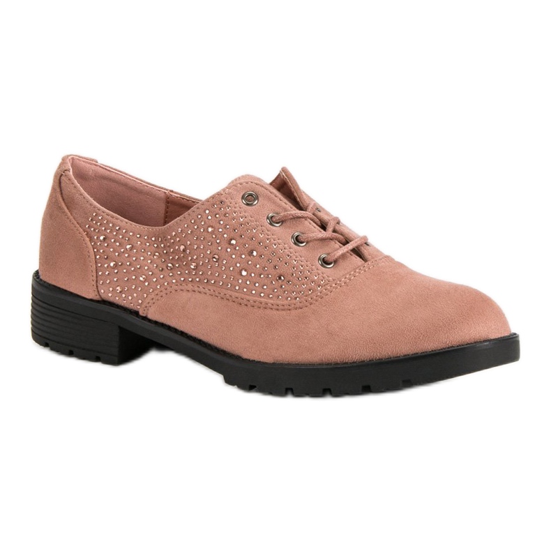 Brogues aus gepudertem Wildleder rosa 1
