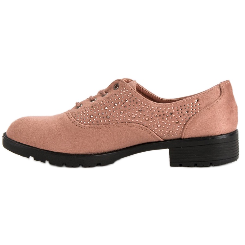 Brogues aus gepudertem Wildleder rosa 2