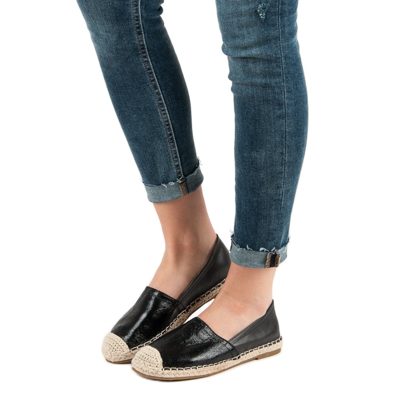 Queentina Schwarze Espadrilles 1