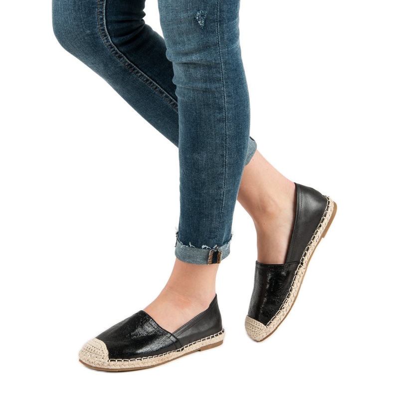 Queentina Schwarze Espadrilles 2