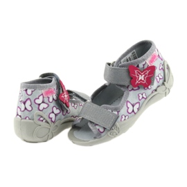 Befado Sandalen Kinderschuhe 242P090 violett grau rosa 4