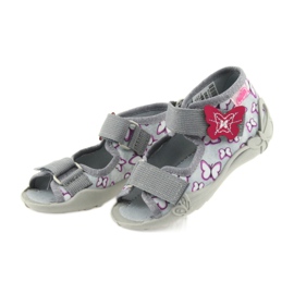 Befado Sandalen Kinderschuhe 242P090 violett grau rosa 3