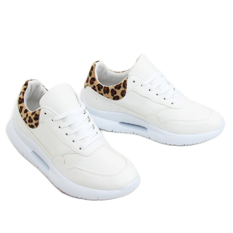 Sportschuhe konvexe Sohle weiß R-377 WHITE / HAIRLEOPARD 1