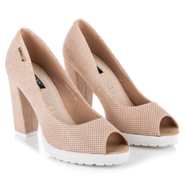 Vices Offene Pumps aus Wildleder braun 1