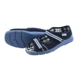 Sandalen Kinderschuhe Befado 969x101 marineblau Klettverschluss weiß 4