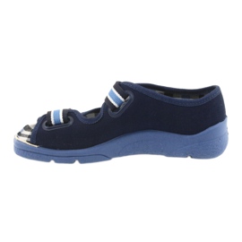 Sandalen Kinderschuhe Befado 969x101 marineblau Klettverschluss weiß navy blau 2