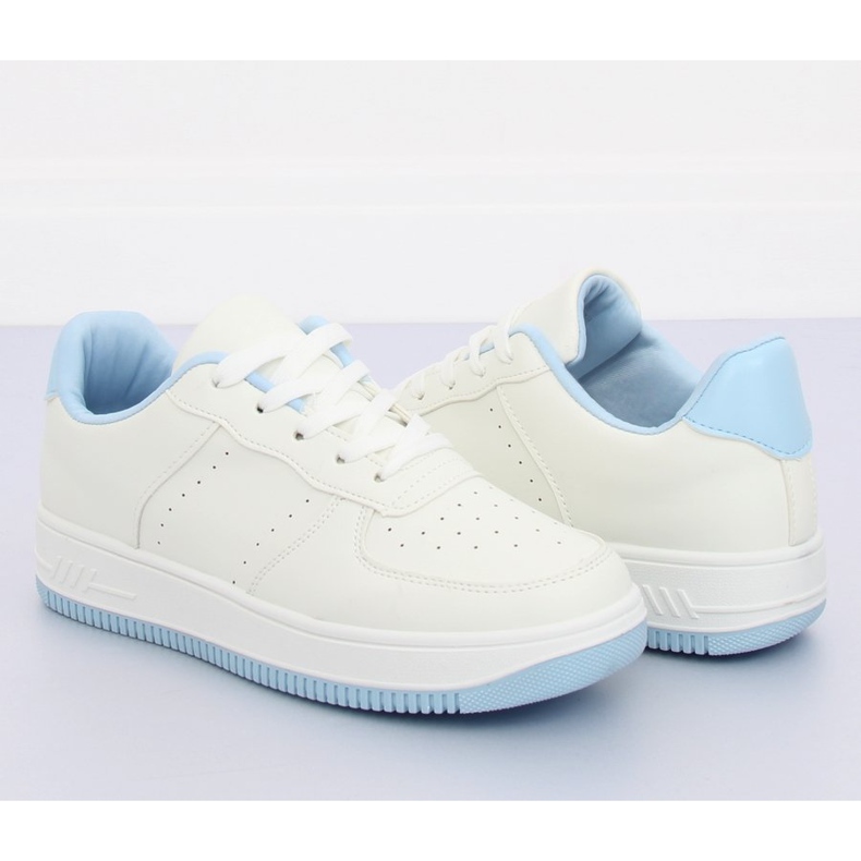 LV75P L.BLUE weiße und blaue Sportschuhe 2