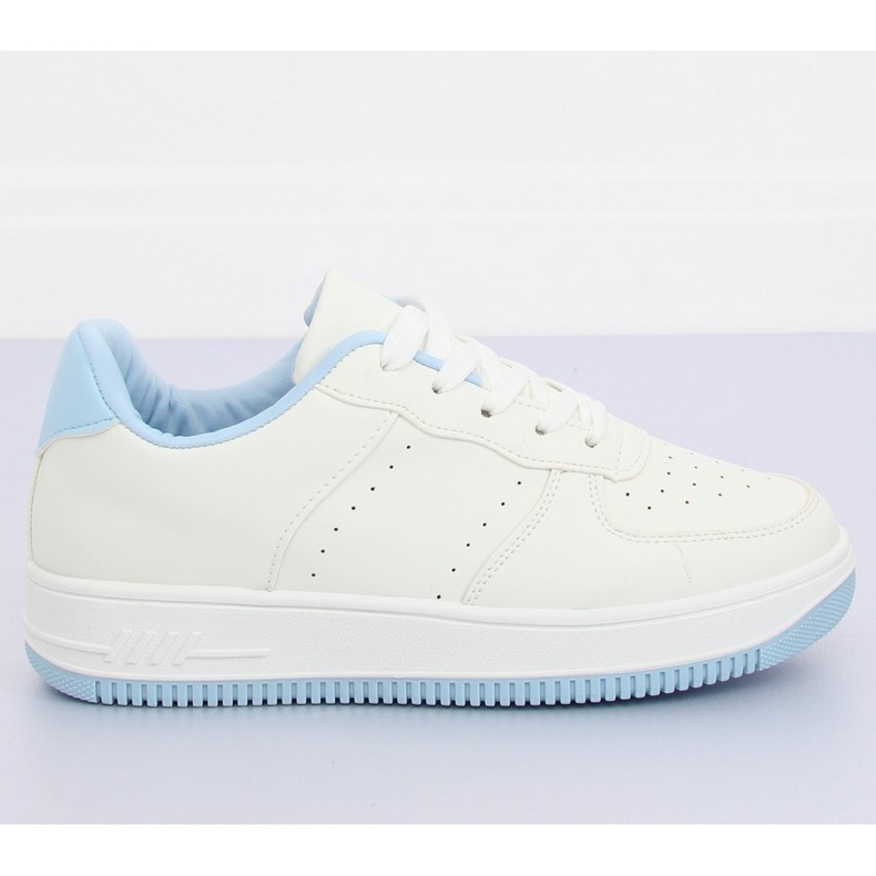 LV75P L.BLUE weiße und blaue Sportschuhe 1